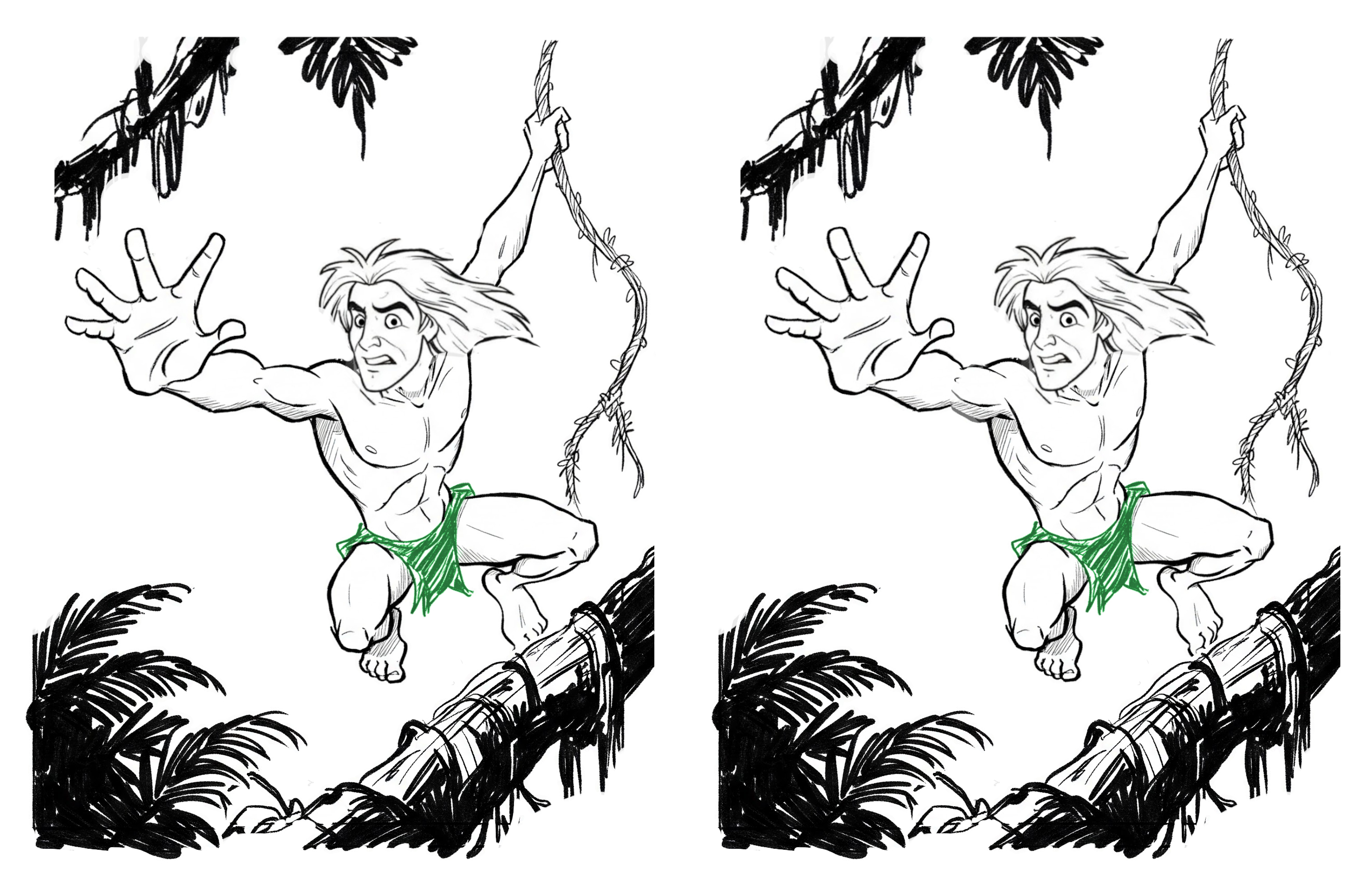 Tarzan optical illusion